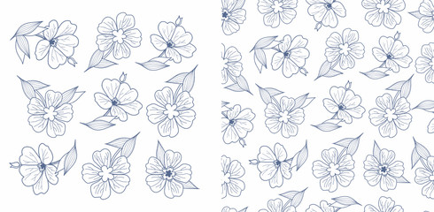 Floral seamless pattern. Flowers. Elements and pattern. Design elements