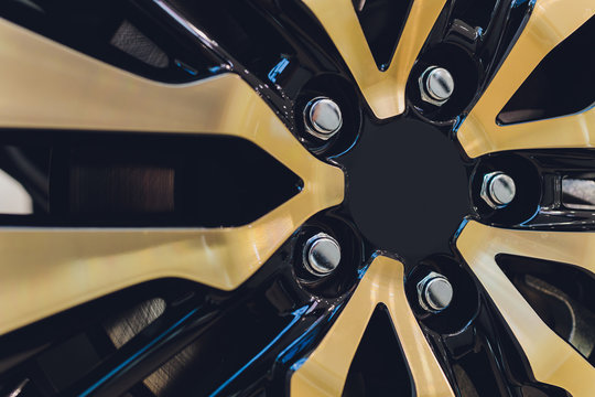 Second Hand Alloy Wheels In Store, Selective Focus.