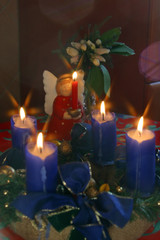 Advent wreath and angel