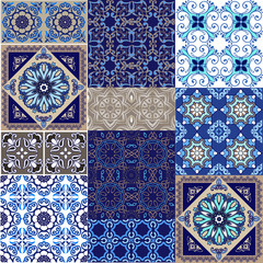 traditional colorful patchwork seamless pattern