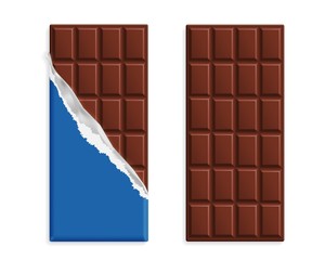Milk chocolate bars set