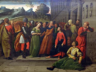 Ortolano (Giovanni Battista Benvenuto?): Ehebrecherin vor Christus © zatletic