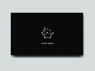 Molecule logo on black template