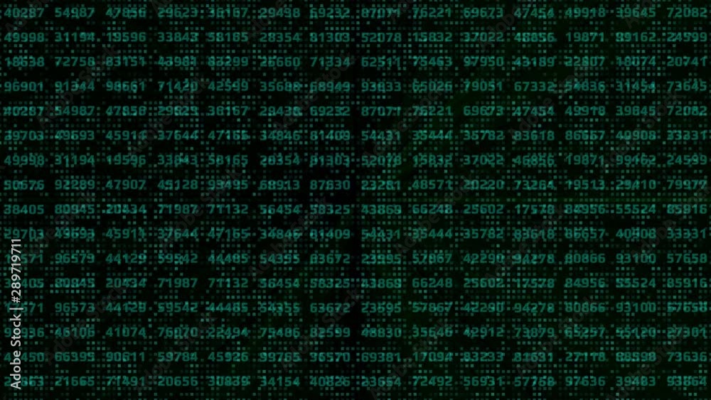 Aufkleber Technology Futuristic UI HUD Big Data Digital Number Conde Information Screen Display Monitor. Particle Statistic Digit Random Security Code Virtual Reality Network Graphic Design.