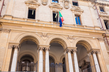 Obraz premium Facade of the University of Rome La Sapienza