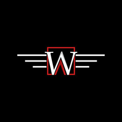 Letter W Wings Creative Modern Icon Logo