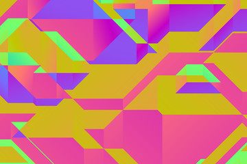 Modern geometric abstract background.  Bright colorful banner with a trendy gradient shapes