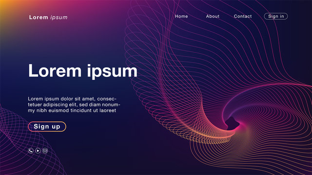 Background abstract purple yellow light line color for Homepage