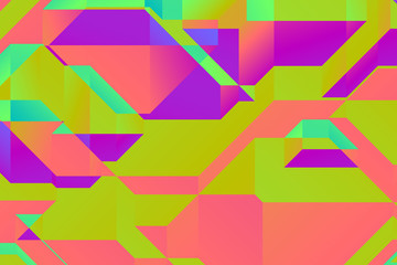 Modern geometric abstract background.  Bright colorful banner with a trendy gradient shapes