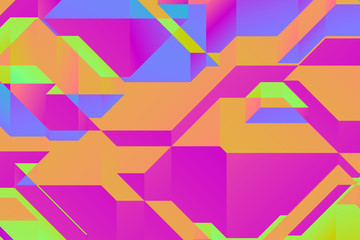 Modern geometric abstract background.  Bright colorful banner with a trendy gradient shapes