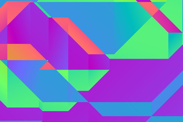 Modern geometric abstract background.  Bright colorful banner with a trendy gradient shapes