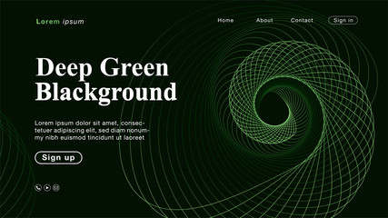 Obraz premium Background abstract deep green light line color for Homepage