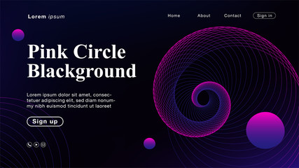 Background abstract pink circle light line color for Homepage. Vector Illustration EPS10.