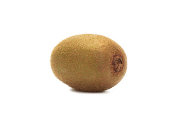 Fototapeta premium Ripe whole kiwi fruit isolated on white background with clipping path.