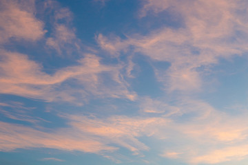 Beautiful sky and clouds before sunset.