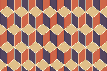 3d cubes seamless pattern ornament- 3d rendering background - Illustration