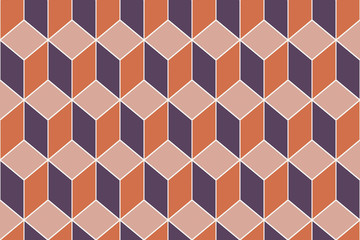 3d cubes seamless pattern ornament- 3d rendering background - Illustration