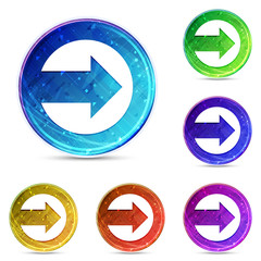 Next arrow icon digital abstract round buttons set illustration