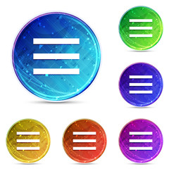 Hamburger menu bar icon digital abstract round buttons set illustration