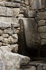 Water Drainage Flowing Machu Picchu Peru South America