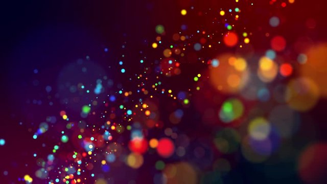 Abstract glitter 4k background with shining bokeh, sparkling multi colored particles for bright festive event. Use luma matte as alpha channel. Shallow depth of field. 6