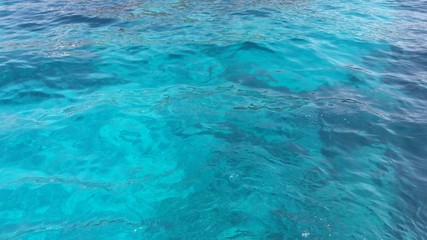 Transparent blue water that reflect light