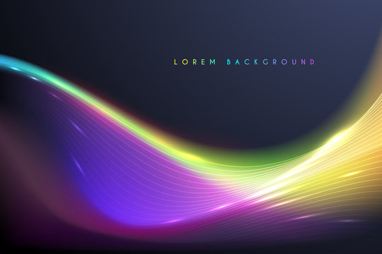 Abstract color light lines background