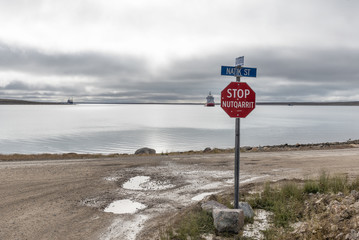 Coast Guard Ship in the Arctic Ocean at Cambridge Bay