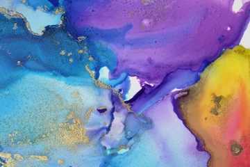  Acrylic, watercolor,  ink colors blots. Abstract background. Marble texture. © Liliia
