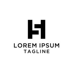 initial letter logo SH  HS  logo template 