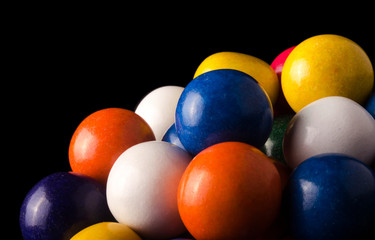 colored bubble gum balls