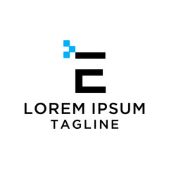 Letter E Modern Logo Design Vector 