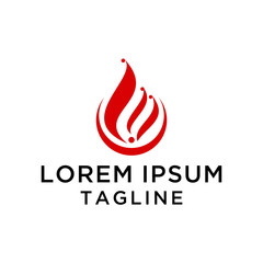 Abstract Fire Logo Design Template