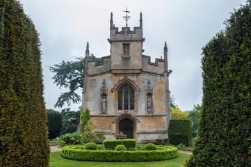 ST. MARY'S CHAPEL, SUDELEY CASTLE, WINCHCOMBE, GLOUCESTERSHIRE, ENGLAND - MAY, 26 2018: The Chapel is the buriel place of Catherne Parr the 6th wife of King Henry VIII  