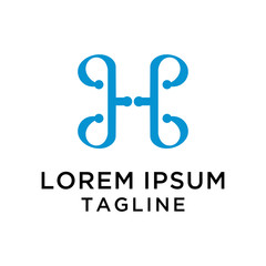 initial letter logo H, logo template 