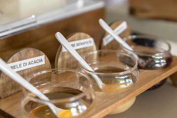 Three jars of honey