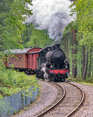 Fototapeta na wymiar old steam engine locomotive
