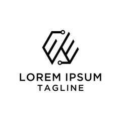 Initial Letter Logo EE Tech, Logo Template