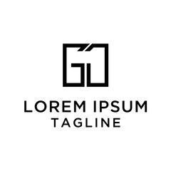 GJ Monogram Logo Design Vector