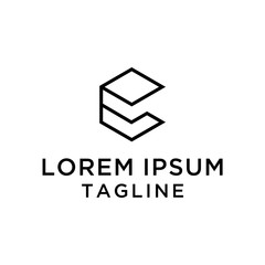 Letter E Modern Logo Design Vector 