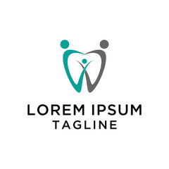 Dental Family Logo  Design Vector