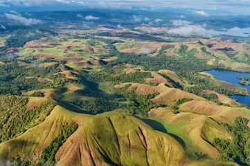 Aerial photo of the coast of New Guinea