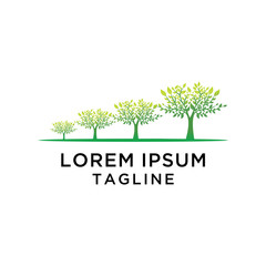 Obraz premium Trees Logo Nature Design Vector