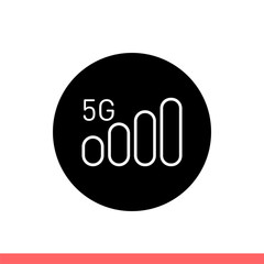 5g vector icon, mobile connect symbol