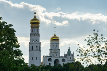 Fototapeta na wymiar Ivan the Great Bell Tower of the Moscow Kremlin, Russia. UNESCO World Heritage Site.