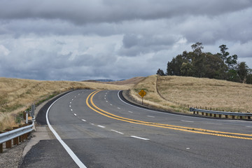 road and meadow