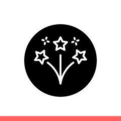 Fototapeta premium Firework vector icon, happy symbol