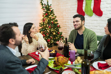 Never Ending Talk With Friends On Festive Season At Home