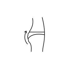 smooth ass line icon on white background