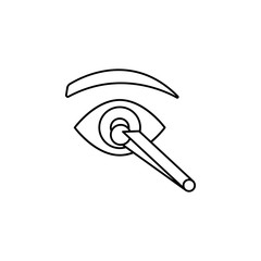 plastic surgery eballs line icon on white background